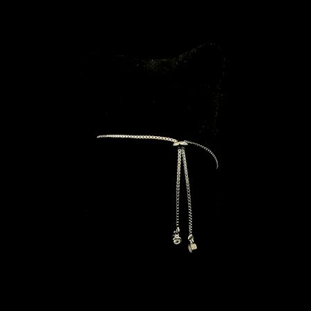 Evil Eye Charm 92.5 Sterling Silver Flexi Bracelet with Lashes